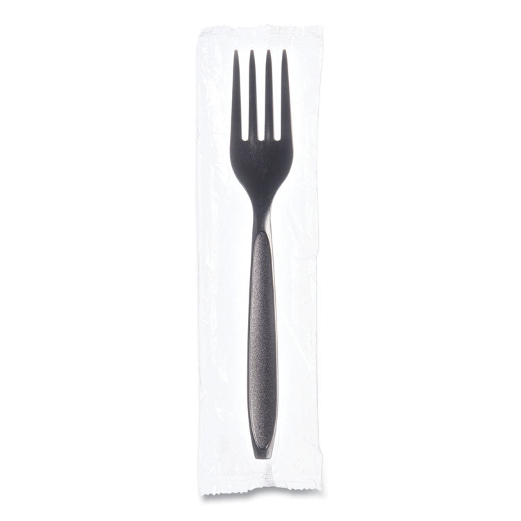 Reliance Mediumweight Cutlery, Fork, Black, 1,000/Carton 1