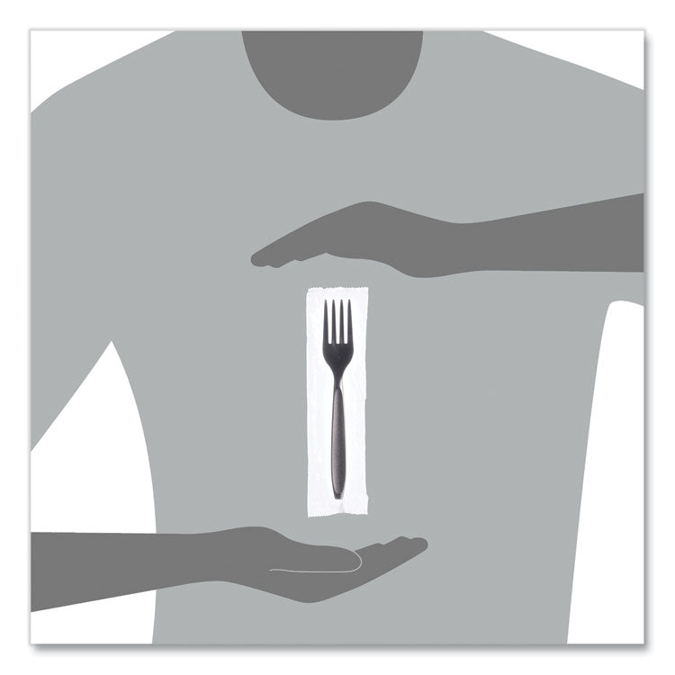 Reliance Mediumweight Cutlery, Fork, Black, 1,000/Carton 6