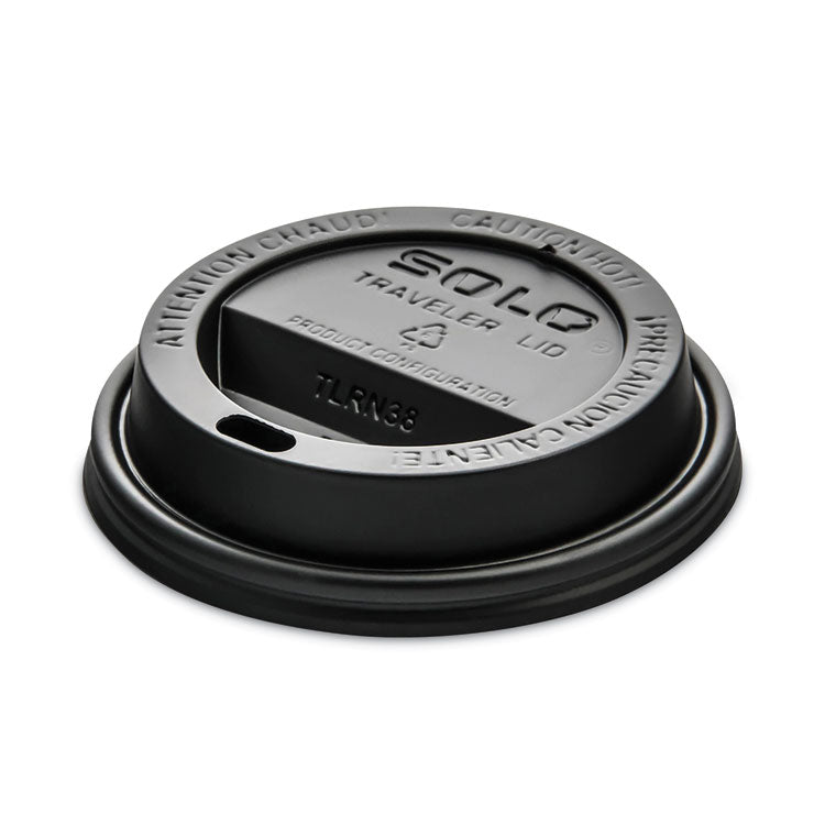 Traveler Cappuccino Style Dome Lid, Fits 8 oz Cups, Black, 1,000/Carton 1