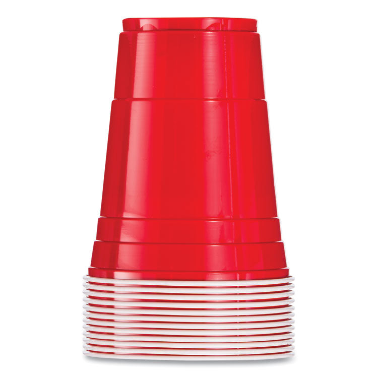 Solo Party Plastic Cold Drink Cups, 16 Oz, Red, 288/carton 2