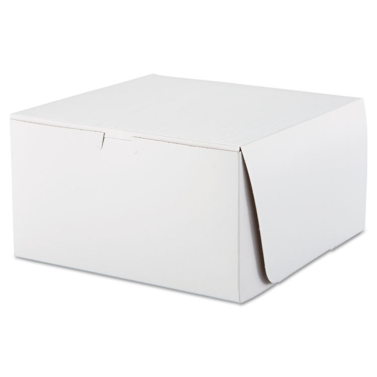 White One-Piece Non-Window Bakery Boxes, 10 x 10 x 5.5, White, Paper, 100/Carton 1