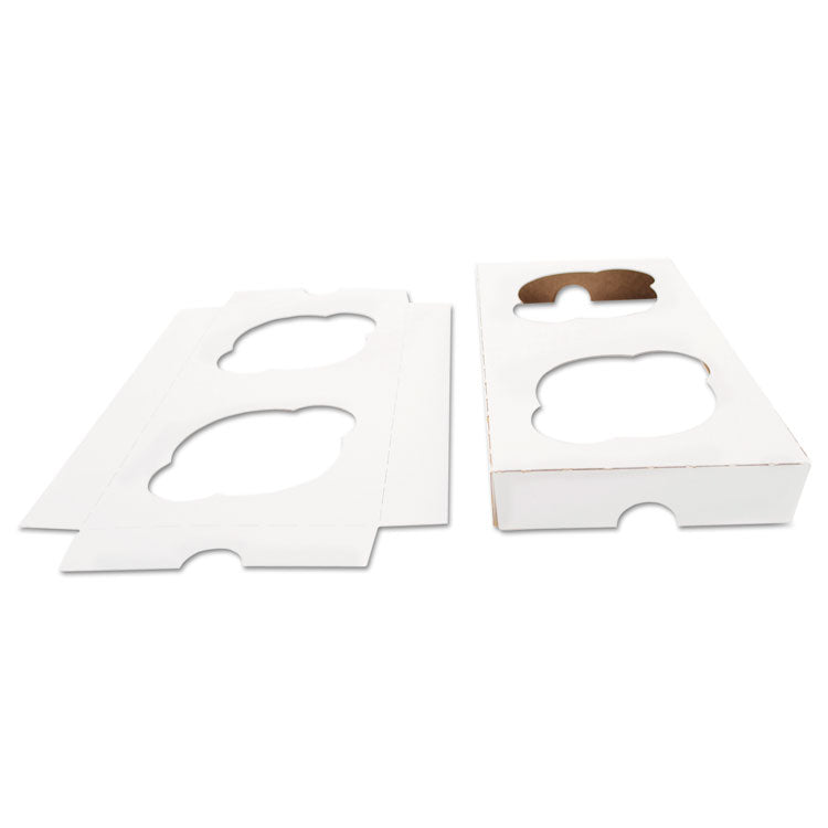 Cupcake Holder Inserts, 2-Cupcake Holder, 7.88 x 3.88 x 0.88, White/Kraft, Paper, 200/Carton 1