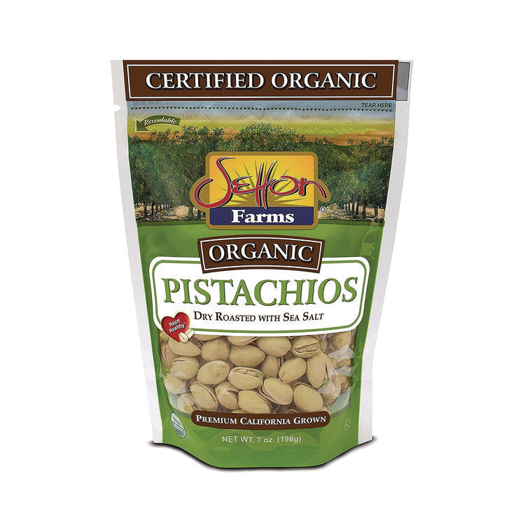 Organic Pistachios, Dry Roasted with Sea Salt, 7 oz Bag, 12/Carton 1