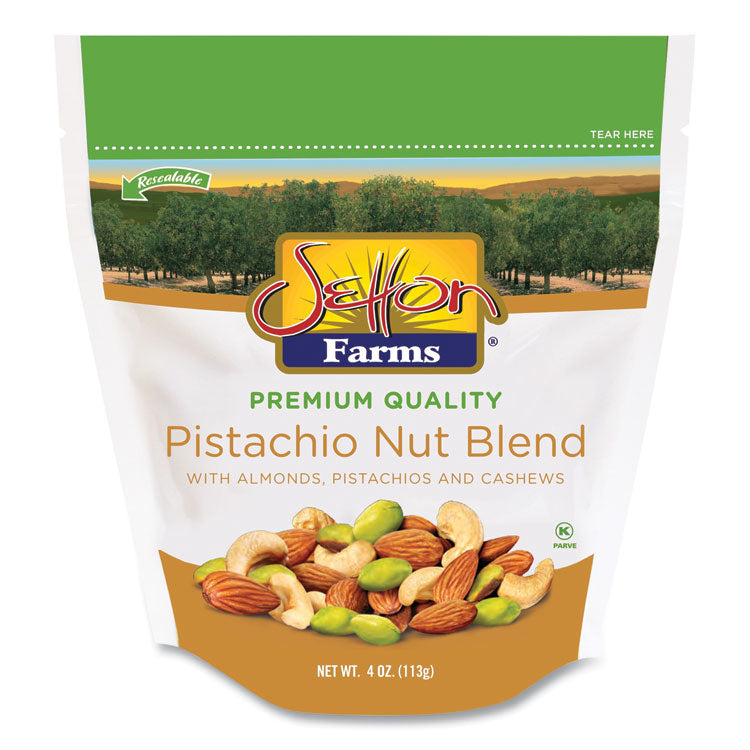 Pistachio Nut Blend, Pistachio, Almonds, Cashews, 4 oz Bag, 10/Carton 1