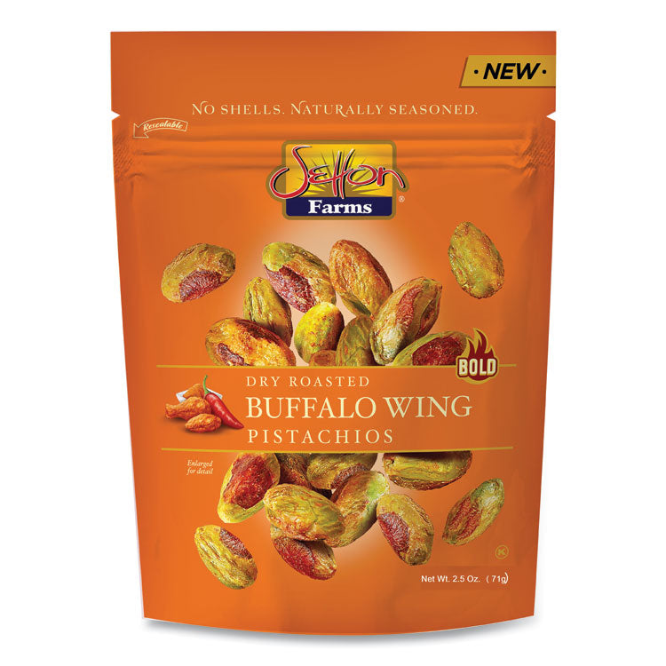 Buffalo Pistachios, Buffalo Wing, 2.5 oz Bag, 8/Carton 1