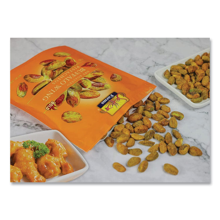 Buffalo Pistachios, Buffalo Wing, 2.5 oz Bag, 8/Carton 4