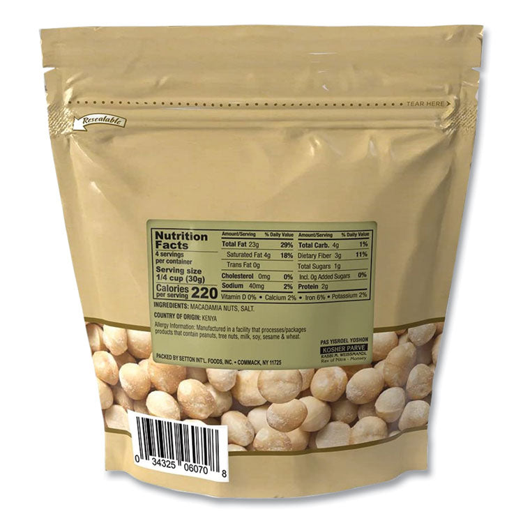 Macadamia Nuts, Dry Roasted, Salted, 4 oz Bag, 12/Carton 4