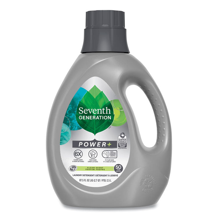 Power+ Laundry Detergent, Clean Scent, 87.5 oz Bottle 2