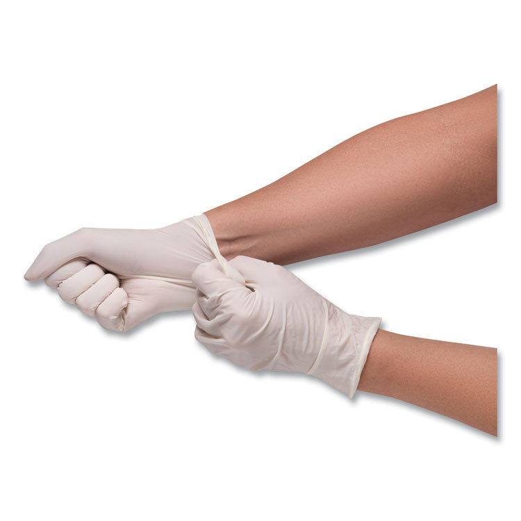 Stretch Vinyl Examination Gloves, Cream, Large, 100/Box, 10 Boxes/Carton 3