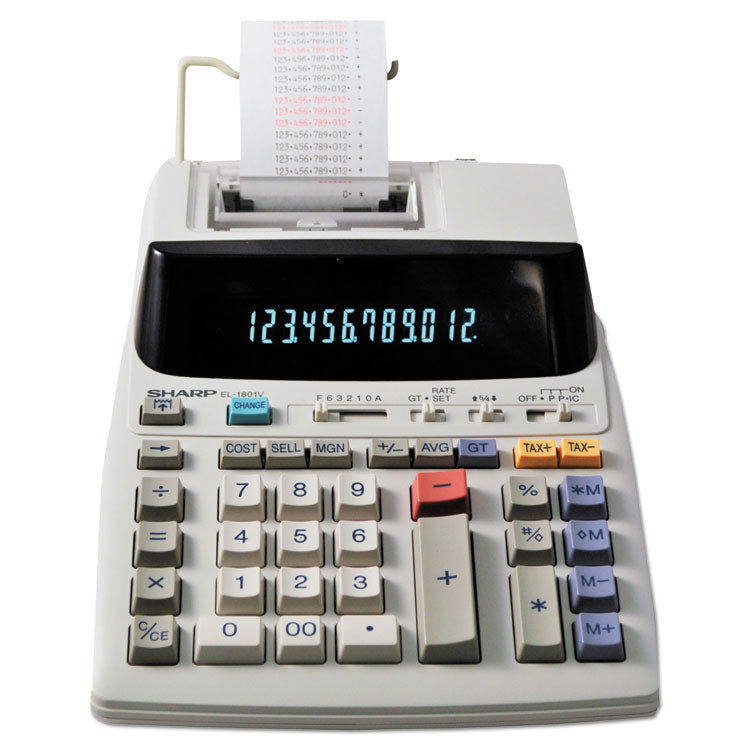 El-1801v Two-Color Printing Calculator, Black/red Print, 2.1 Lines/sec 1