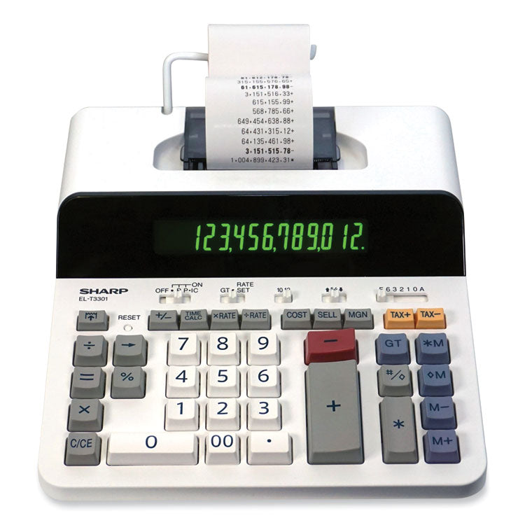 EL-T3301 Thermal Printing Calculator, Black Print, 8 Lines/Sec 2