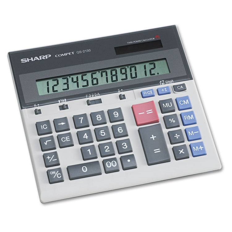 Qs-2130 Compact Desktop Calculator, 12-Digit Lcd 1