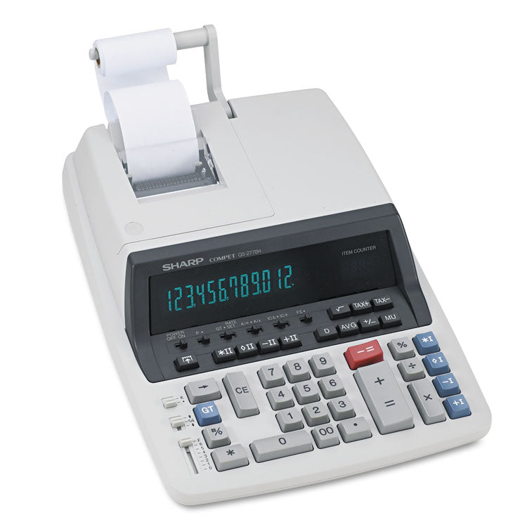 Qs-2770h Two-Color Ribbon Printing Calculator, Black/red Print, 4.8 Lines/sec 1