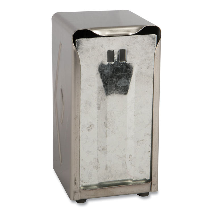 Tabletop Napkin Dispenser, Tall Fold, 3.75 x 4 x 7.5, Capacity: 150, Chrome 2