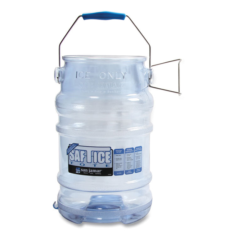 Saf-T-Ice Tote, 6 gal, Transparent Blue 1