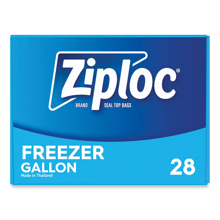 Zipper Freezer Bags, 1 gal, 2.7 mil, 9.6" x 12.1", Clear, 28 Bags/Box, 9 Boxes/Carton 2