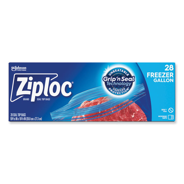 Zipper Freezer Bags, 1 gal, 2.7 mil, 9.6" x 12.1", Clear, 28 Bags/Box, 9 Boxes/Carton 3