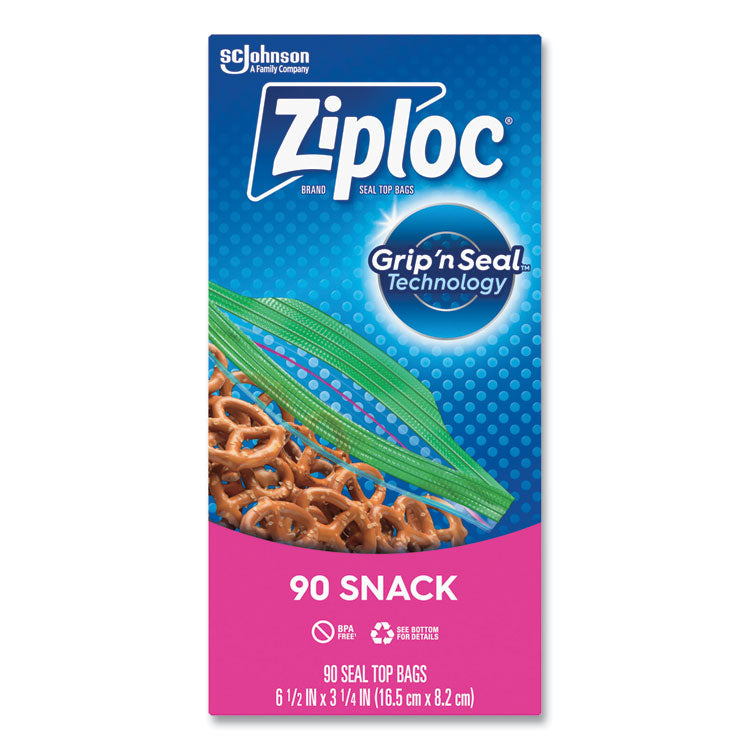 Seal Top Snack Bags, 10 oz, 6.5" x 3.25", Clear, 90 Bags/Box, 12 Boxes/Carton 1