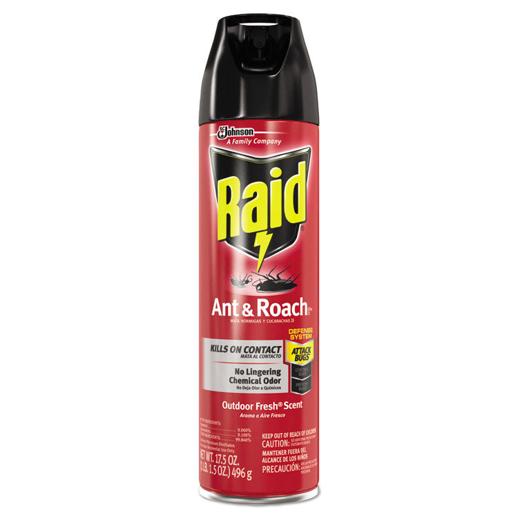 Ant and Roach Killer, 17.5 oz Aerosol Spray, Outdoor Fresh, 12/Carton 1