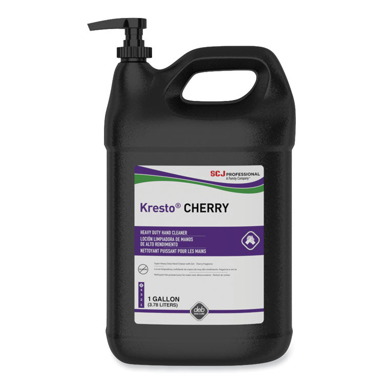 Kresto Cherry Heavy Duty Hand Cleaner Manual Cartridge, Cherry Scent, 1 gal Pump Bottle, 4/Carton 1