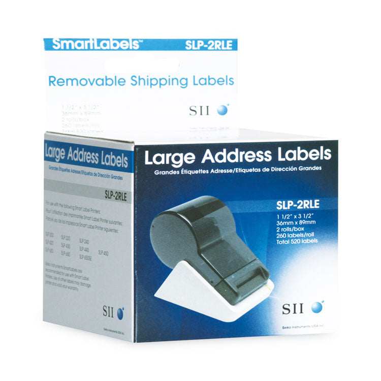 Slp-2rle Self-Adhesive Large Address Labels, 1.5" X 3.5", White, 260 Labels/roll, 2 Rolls/box 2