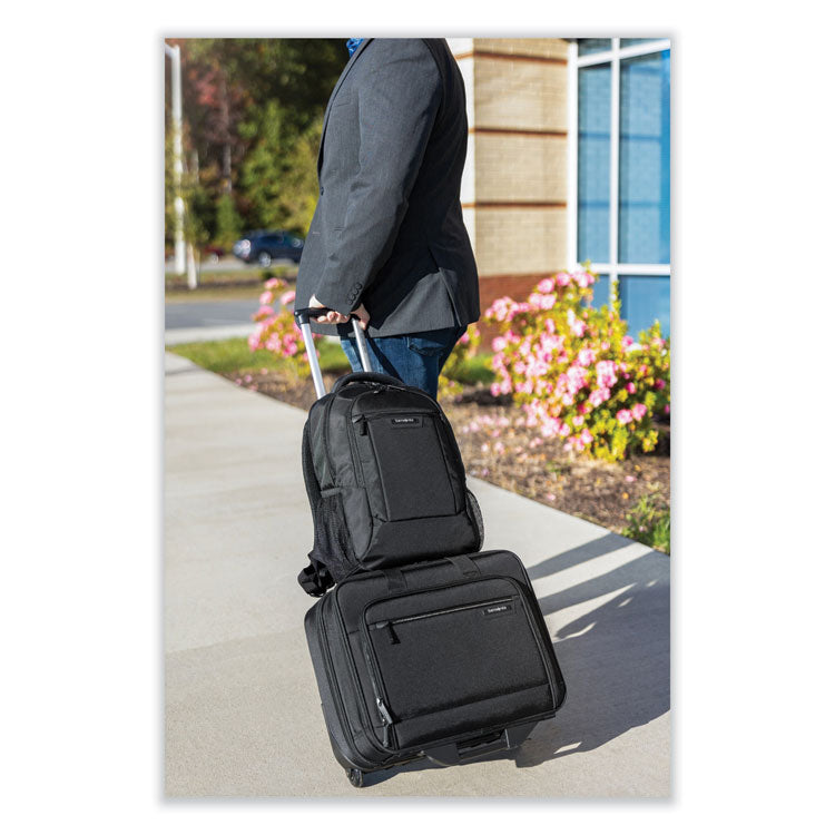 Rolling Business Case, Fits Devices Up to 15.6", Polyester, 16.54 x 8 x 9.06, Black 5