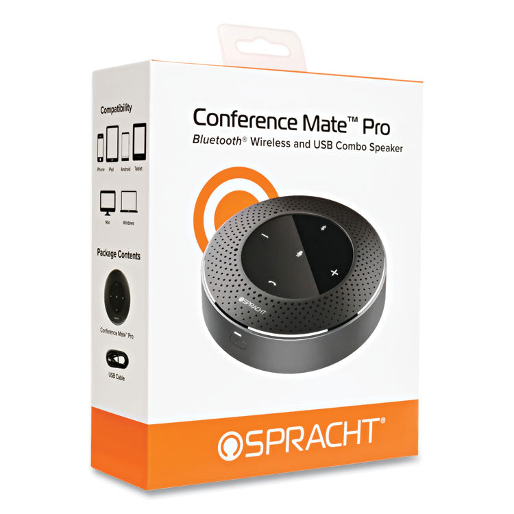 Conference Mate Pro Bluetooth and USB Wireless Speaker, Black 2