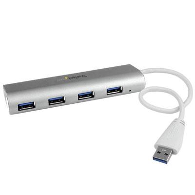 4Pt USB 3.0 Hub w Built In Cbl 1