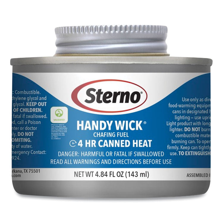 Handy Wick Chafing Fuel, Methanol, 4 Hour Burn, 4.84 oz Can, 24/Carton 2