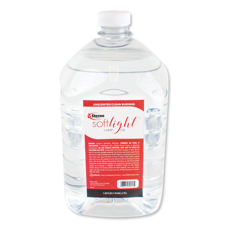 Soft Light Liquid Wax Lamp Oil, Clear, 1 gal Bottle, 4/Carton 1