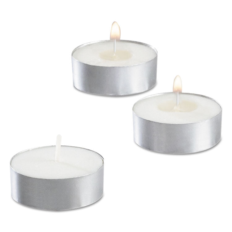 Tealight Candle, 5 Hour Burn, 0.5"h, White, 50/pack, 10 Packs/carton 1