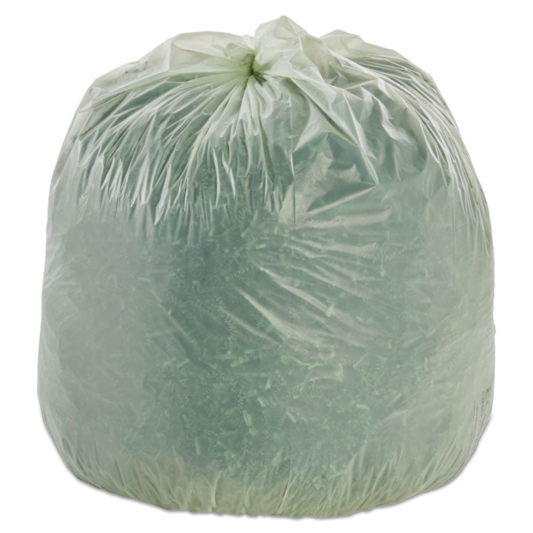 Ecosafe-6400 Bags, 30 Gal, 1.1 Mil, 30" X 39", Green, 48/box 1