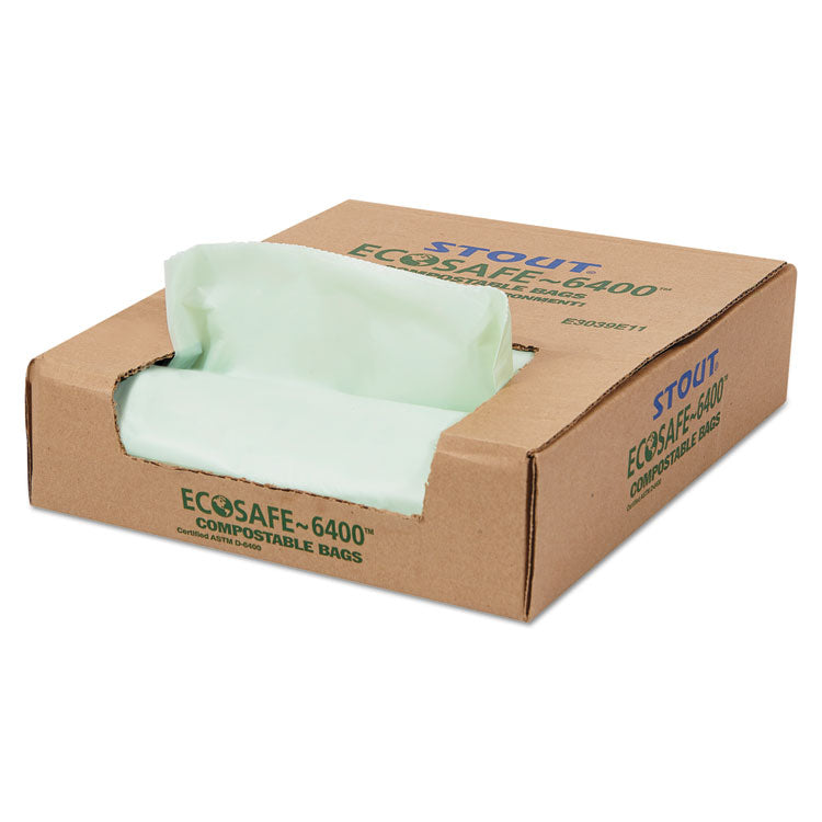 Ecosafe-6400 Bags, 30 Gal, 1.1 Mil, 30" X 39", Green, 48/box 5