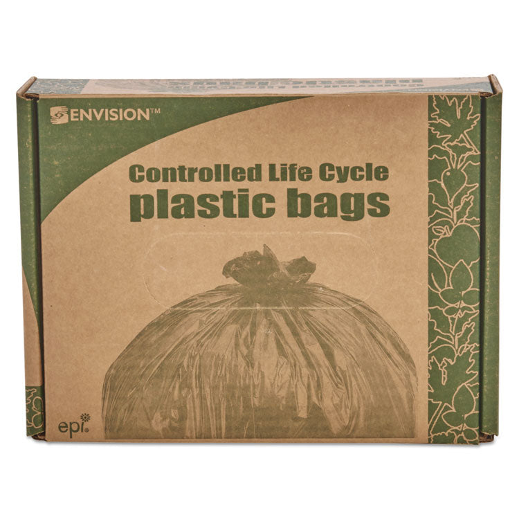 Controlled Life-Cycle Plastic Trash Bags, 30 Gal, 0.8 Mil, 30" X 36", Brown, 60/box 7