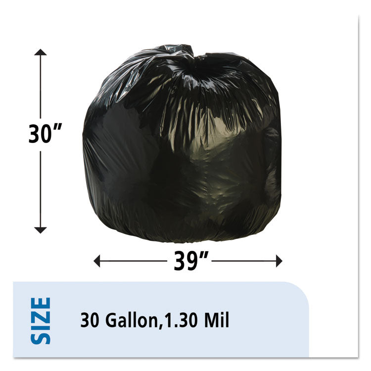 Total Recycled Content Plastic Trash Bags, 30 Gal, 1.3 Mil, 30" X 39", Brown/black, 100/carton 10