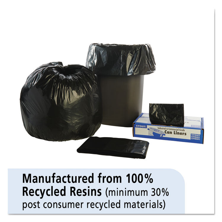 Total Recycled Content Plastic Trash Bags, 30 Gal, 1.3 Mil, 30" X 39", Brown/black, 100/carton 2