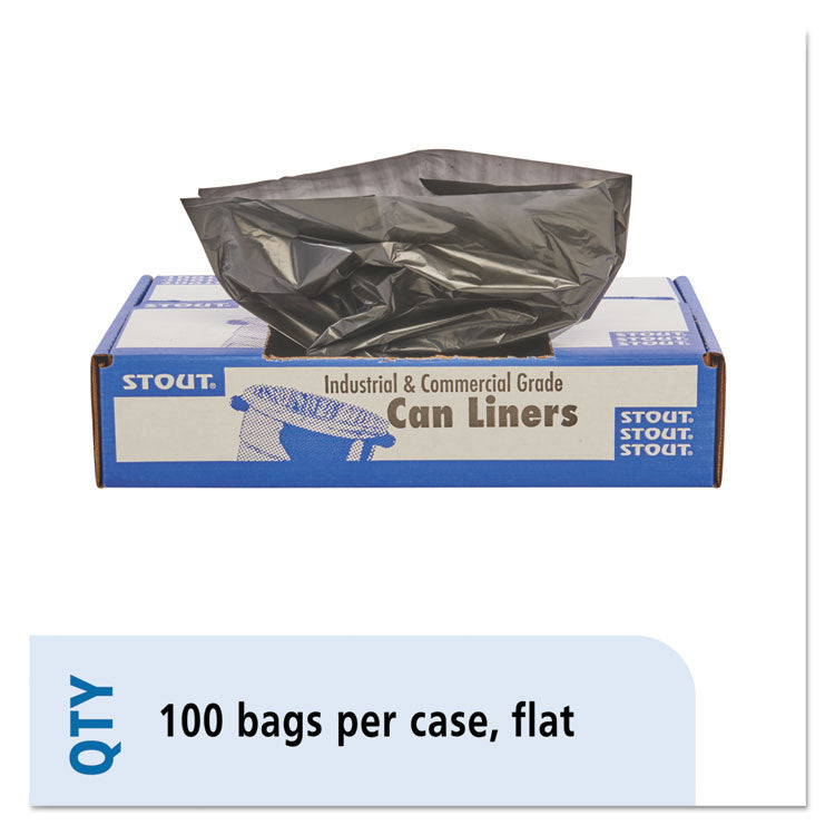 Total Recycled Content Plastic Trash Bags, 30 Gal, 1.3 Mil, 30" X 39", Brown/black, 100/carton 1