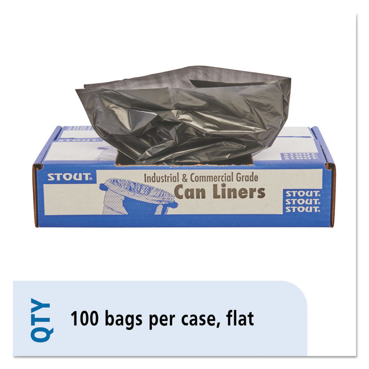 Total Recycled Content Plastic Trash Bags, 33 Gal, 1.3 Mil, 33" X 40", Brown/black, 100/carton 1