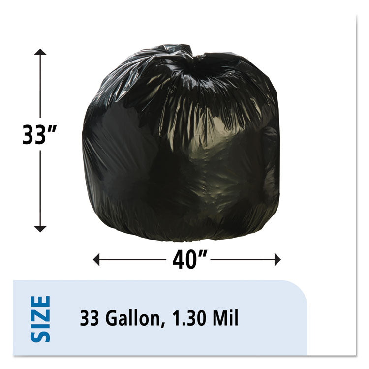 Total Recycled Content Plastic Trash Bags, 33 Gal, 1.3 Mil, 33" X 40", Brown/black, 100/carton 9