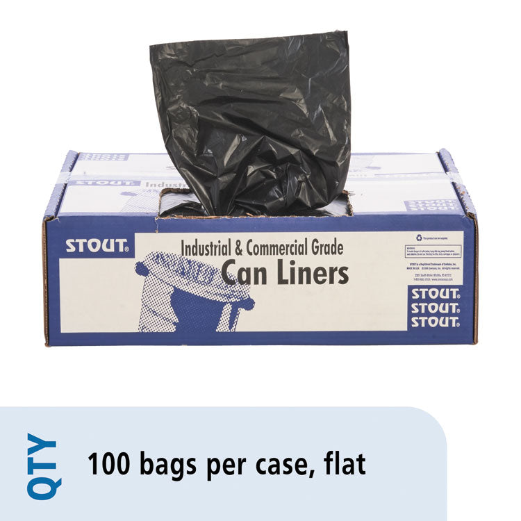 Total Recycled Content Plastic Trash Bags, 60 Gal, 1.5 Mil, 36" X 58", Brown/black, 100/carton 1