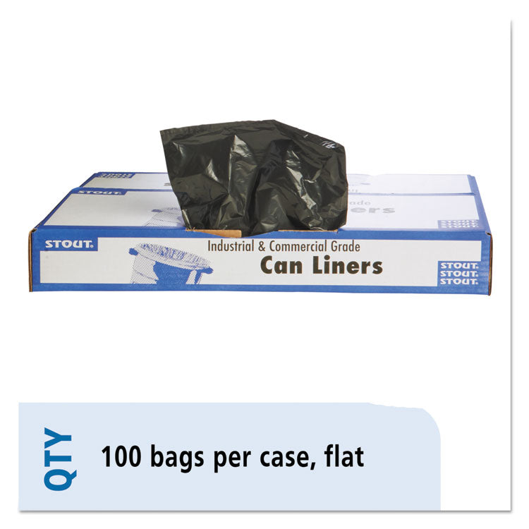 Total Recycled Content Plastic Trash Bags, 60 Gal, 1.5 Mil, 38" X 60", Brown/black, 100/carton 1