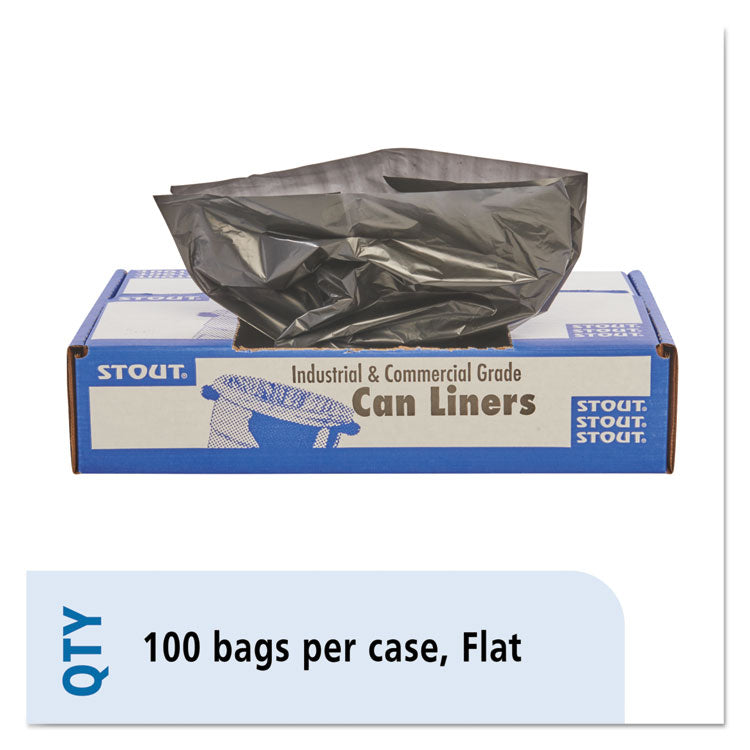 Total Recycled Content Plastic Trash Bags, 45 Gal, 1.5 Mil, 40" X 48", Brown/black, 100/carton 1