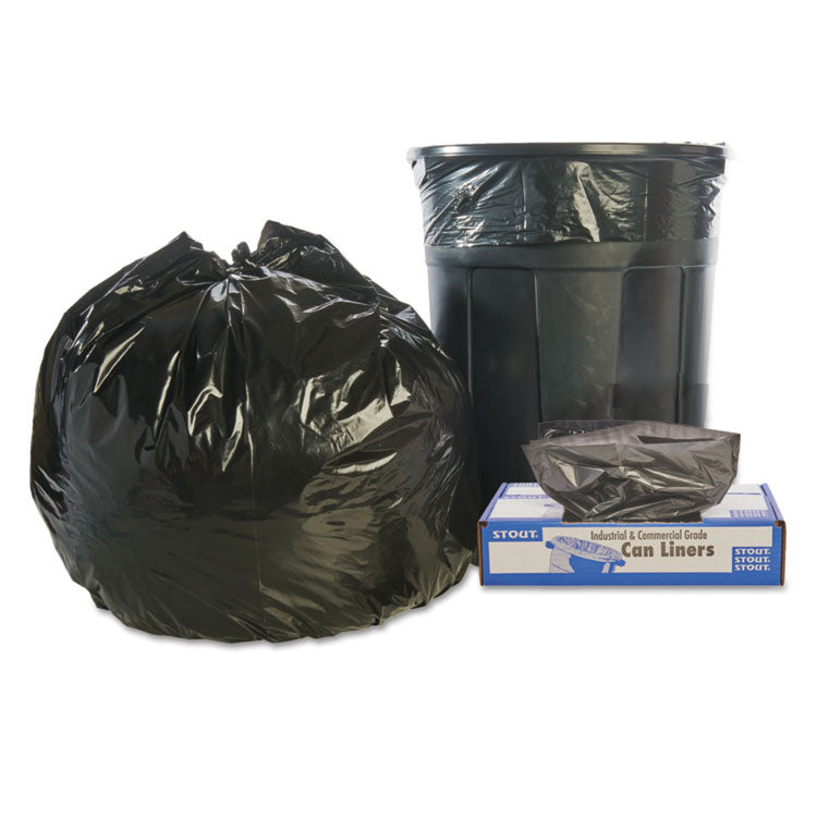 Total Recycled Content Plastic Trash Bags, 45 Gal, 1.5 Mil, 40" X 48", Brown/black, 100/carton 8