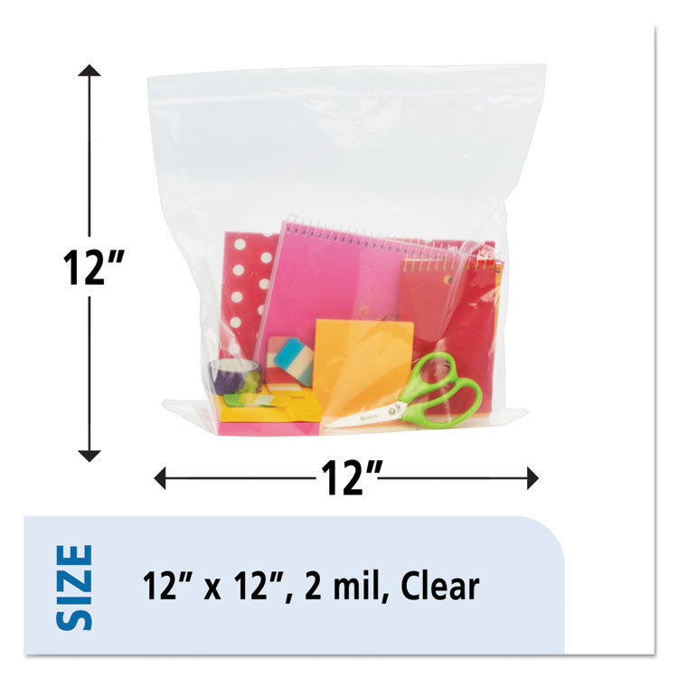 Seal Closure Bags, 2 Mil, 12" X 12", Clear, 500/carton 7