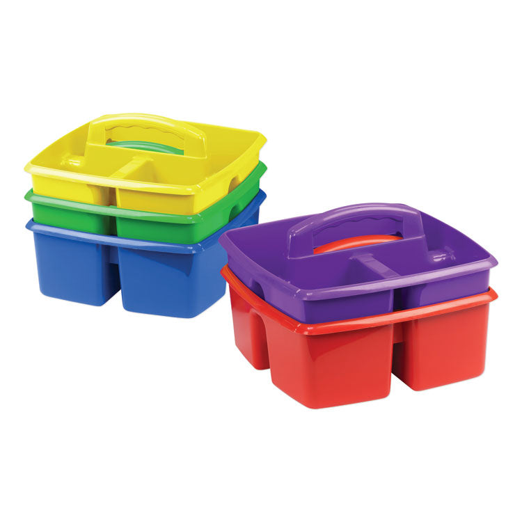 Small Art Caddies, 3 Sections, 9.25" X 9.25" X 5.25", Assorted Colors, 5/pack 1