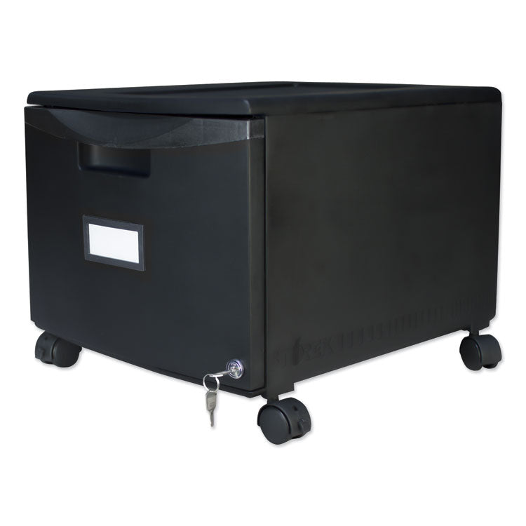 Single-Drawer Mobile Filing Cabinet, 1 Legal/letter-Size File Drawer, Black, 14.75" X 18.25" X 12.75" 2