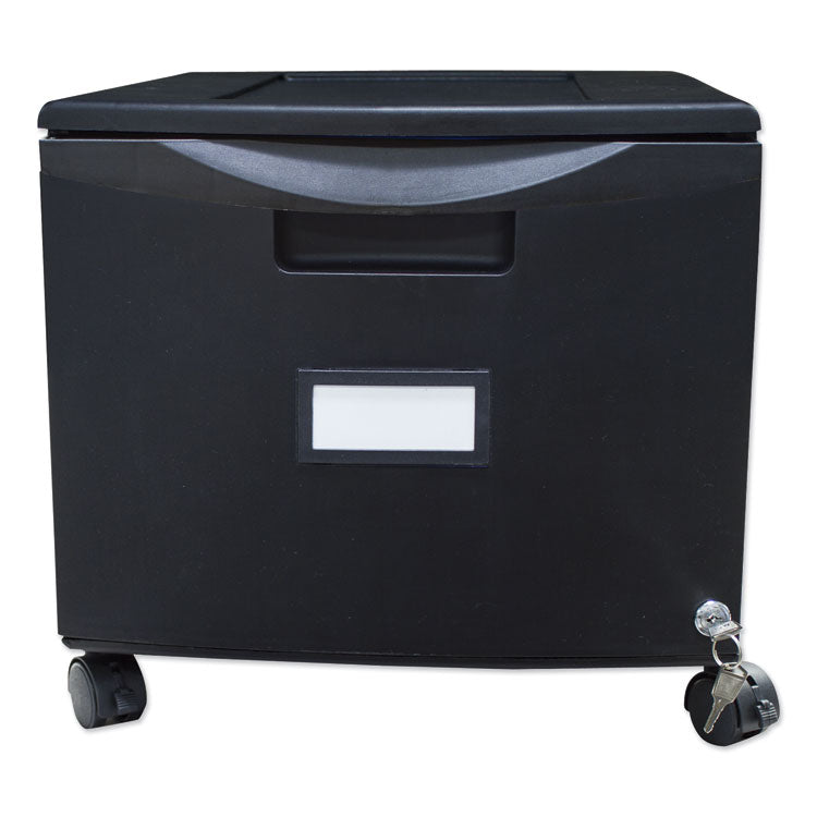 Single-Drawer Mobile Filing Cabinet, 1 Legal/letter-Size File Drawer, Black, 14.75" X 18.25" X 12.75" 10