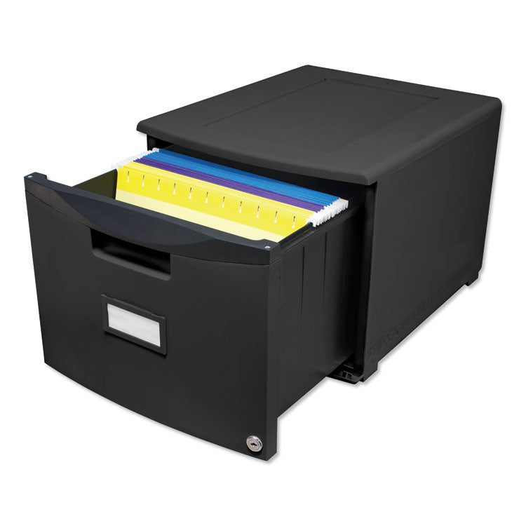 Single-Drawer Mobile Filing Cabinet, 1 Legal/letter-Size File Drawer, Black, 14.75" X 18.25" X 12.75" 9