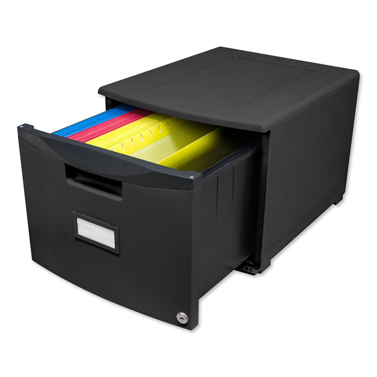 Single-Drawer Mobile Filing Cabinet, 1 Legal/letter-Size File Drawer, Black, 14.75" X 18.25" X 12.75" 8