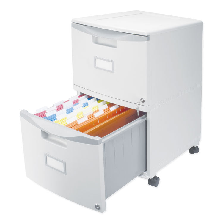 Two-Drawer Mobile Filing Cabinet, 2 Legal/letter-Size File Drawers, Gray, 14.75" X 18.25" X 26" 6